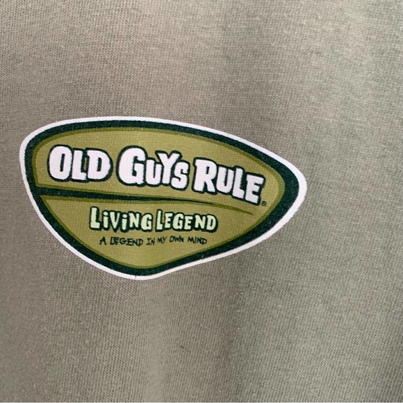 MENS OLD GUYS RULE LEGEND IN MY MIND OLIVE XXL TEE SHIRT - Picture 3 of 5